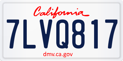 CA license plate 7LVQ817
