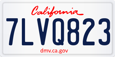 CA license plate 7LVQ823