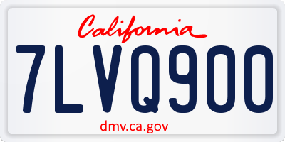 CA license plate 7LVQ900