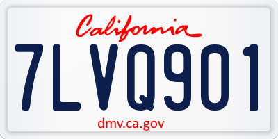 CA license plate 7LVQ901