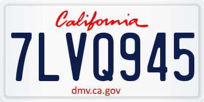 CA license plate 7LVQ945