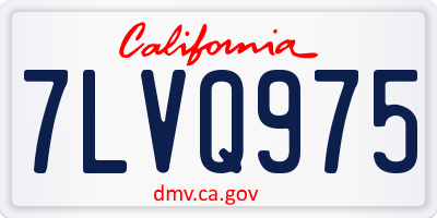 CA license plate 7LVQ975
