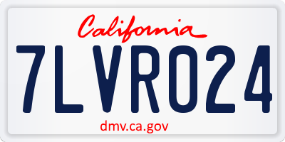 CA license plate 7LVR024