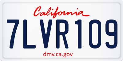 CA license plate 7LVR109
