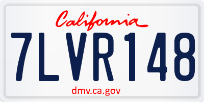 CA license plate 7LVR148