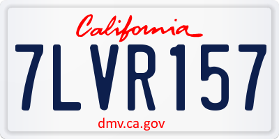 CA license plate 7LVR157