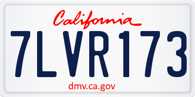 CA license plate 7LVR173
