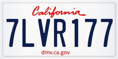 CA license plate 7LVR177