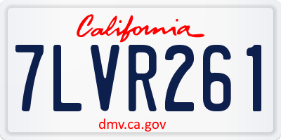 CA license plate 7LVR261