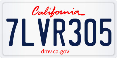 CA license plate 7LVR305