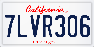 CA license plate 7LVR306
