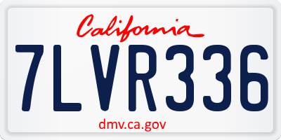 CA license plate 7LVR336