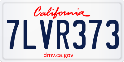 CA license plate 7LVR373