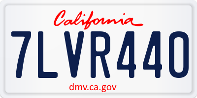 CA license plate 7LVR440