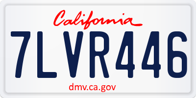 CA license plate 7LVR446
