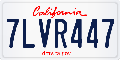 CA license plate 7LVR447