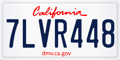CA license plate 7LVR448