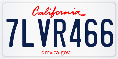 CA license plate 7LVR466
