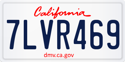 CA license plate 7LVR469