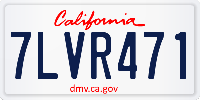 CA license plate 7LVR471