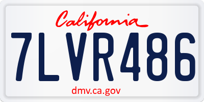 CA license plate 7LVR486
