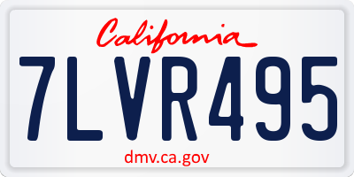 CA license plate 7LVR495