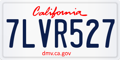CA license plate 7LVR527
