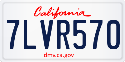 CA license plate 7LVR570