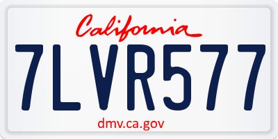 CA license plate 7LVR577