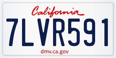 CA license plate 7LVR591