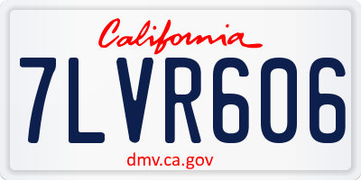 CA license plate 7LVR606