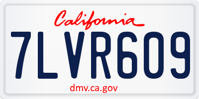 CA license plate 7LVR609