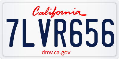 CA license plate 7LVR656