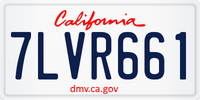 CA license plate 7LVR661