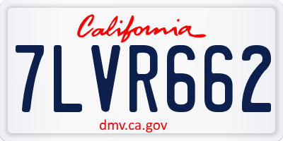 CA license plate 7LVR662