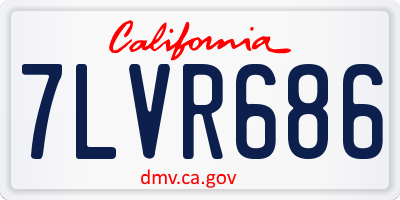 CA license plate 7LVR686