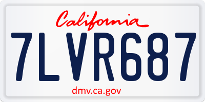 CA license plate 7LVR687