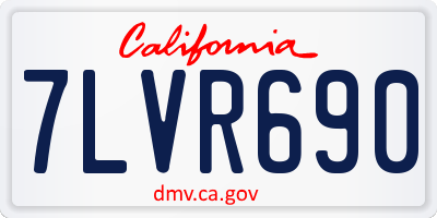 CA license plate 7LVR690