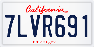 CA license plate 7LVR691