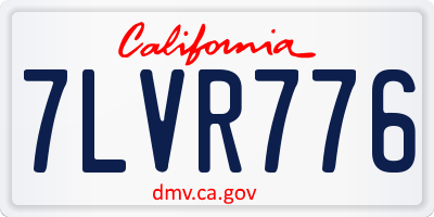CA license plate 7LVR776