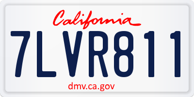 CA license plate 7LVR811