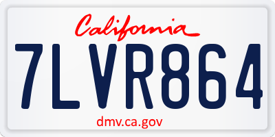 CA license plate 7LVR864