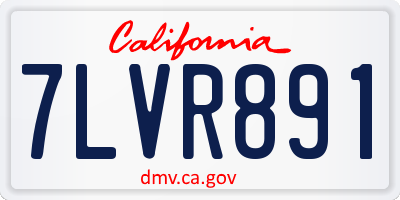 CA license plate 7LVR891