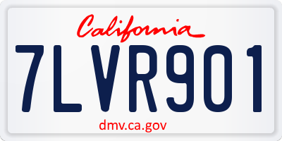 CA license plate 7LVR901