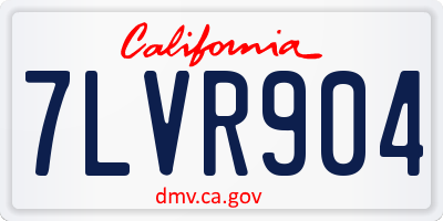 CA license plate 7LVR904