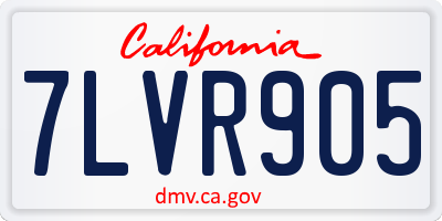 CA license plate 7LVR905