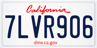 CA license plate 7LVR906
