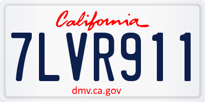 CA license plate 7LVR911