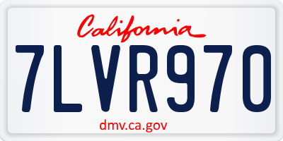 CA license plate 7LVR970