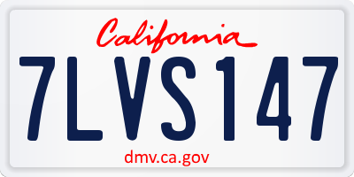 CA license plate 7LVS147